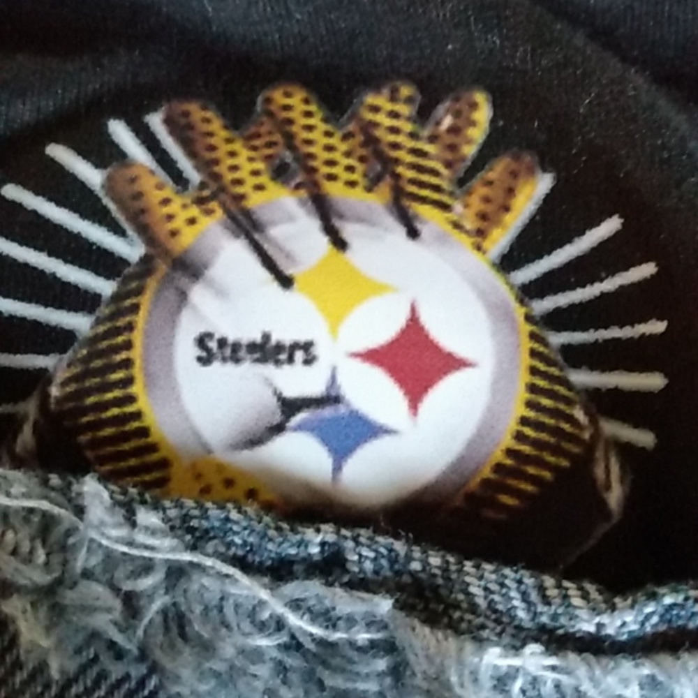 Jeans Wear Patchwork Distressed Pittsburgh Steelers Jeans XL - Picture 13 of 14
